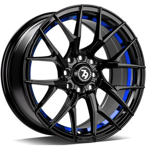 seventy9 SCF-G 15 4x100 BGBIL - Black glossy blue inner lip
