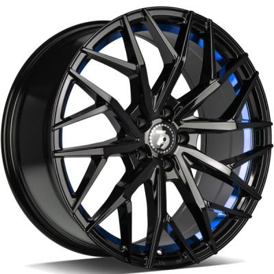 seventy9 SV-C 17 5x108 BGBIL - Black glossy blue inner lip