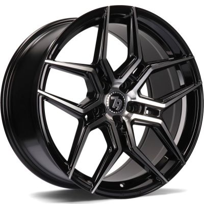 seventy9 SV-B 17 5x112 BFP - Black Front Polished